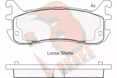 R BRAKE rb1819204 -  Комплект тормозных колодок, дисковый тормоз